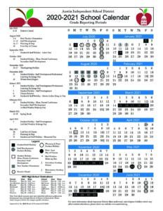 Aisd Calendar 2021 AISD Calendar 2020 2021   Hill Elementary