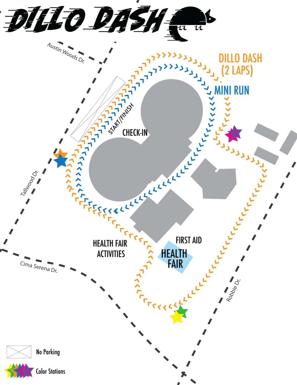 Dillo Dash - Course Map