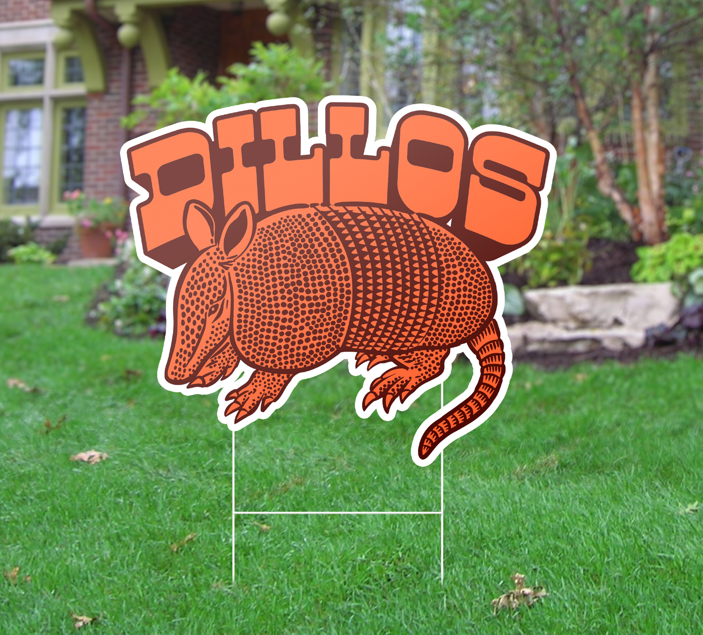 Dillos “Mascot” Yard Sign